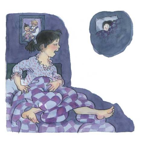 I Hear Baby Coyotes! Media: pen and ink, watercolor, pastel